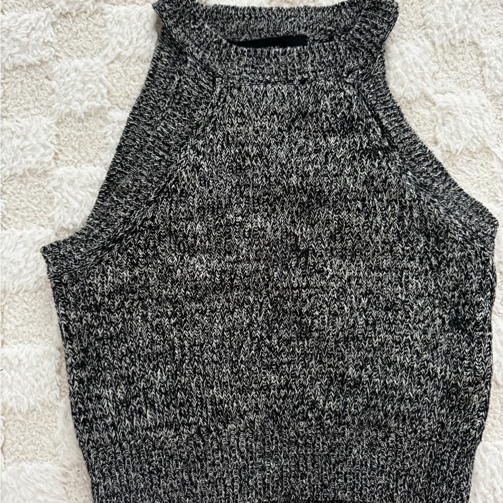 Stylish Gray Knit Women's Top